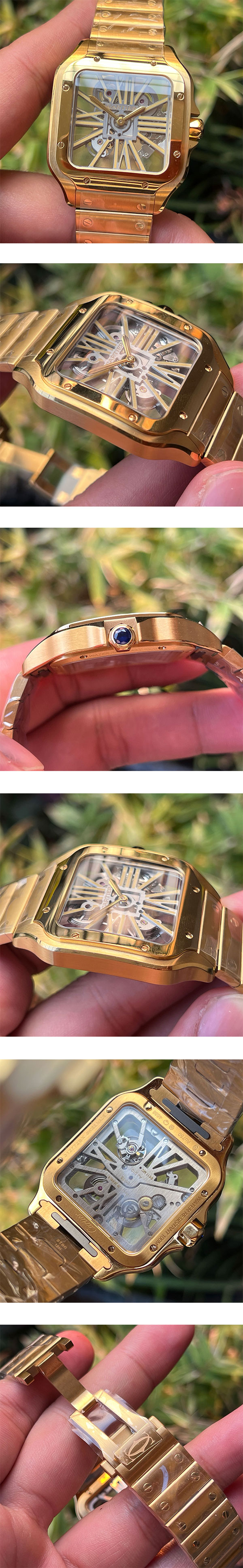 【カルティエスーパーコピー時計】 サントス LM WHSA0042 RF工場 見極めが難しい